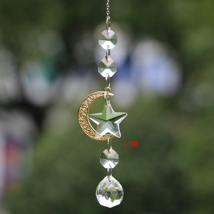 1PCS Crystal Suncatcher Ball Prisms Handmade Rainbow Maker Hanging Drop Pendants Wedding Home Garden Decor