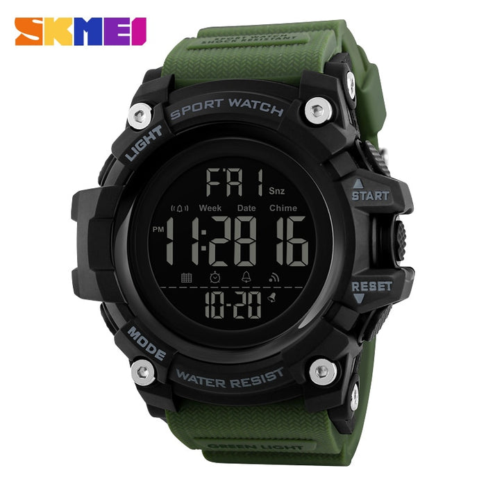 SKMEI 1384 Cronómetro de cuenta regresiva Reloj deportivo Relojes para hombre Reloj de pulsera de lujo para hombre Reloj LED electrónico digital resistente al agua