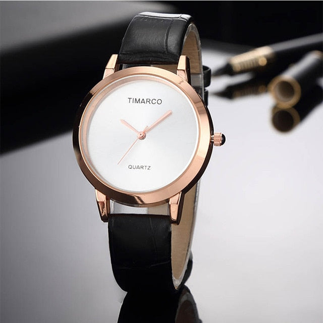 Reloj de pulsera a la moda para mujer, relojes de cuarzo de marca de Cuero Simple a la moda para mujer, reloj femenino para estudiantes, bayan kol saati 