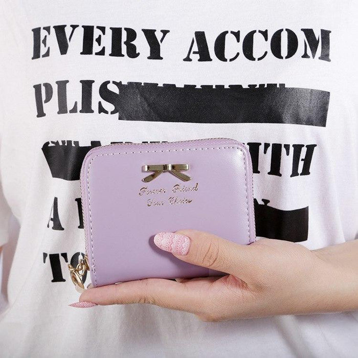 New Fashion Design Women Coin Case Cute Hot Wallet Bifold Short Mini Zipper Around Purse PU Leather Good Quality Coin Pouch