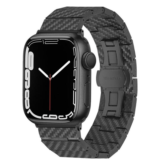 Pure Carbon Fiber For iPhone iwatch7/6/5/4/3/Se Generation Apple Watch Strap Magnetic Wristband