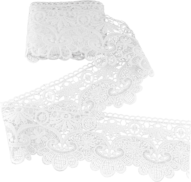 eZthings® Venise Edging Lace Trim from Eyelet Fabric for DIY Craft Venice Trims (3 Yard, Mini Flowers) - eZthings USA WE SORT ALL THE CRAZIEST GADGETS, GIZMOS, TOYS & TECHNOLOGY, SO YOU DON'T HAVE TO.