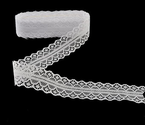 Designer Decorating Embroidered Lace and Trims for Sewing and DIY Craft Projects (10 Yard, Fancy White (1.1" Width) - eZthings USA WE SORT ALL THE CRAZIEST GADGETS, GIZMOS, TOYS & TECHNOLOGY, SO YOU DON'T HAVE TO.