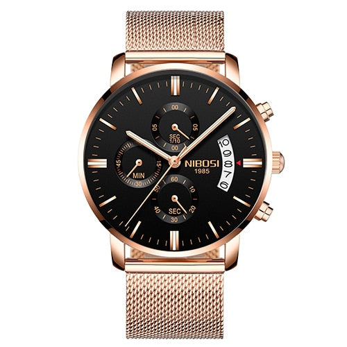 Relojes NIBOSI Relogio Masculino para hombre, relojes de lujo de marca famosa, reloj de vestir informal a la moda para hombre, relojes de pulsera militares de cuarzo Saat 