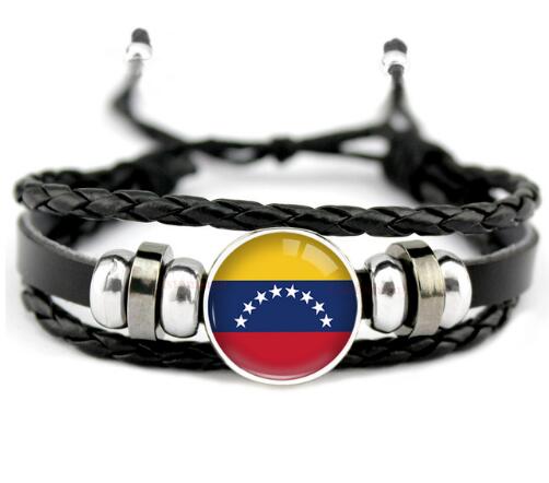 Country Flags Leather Bracelets