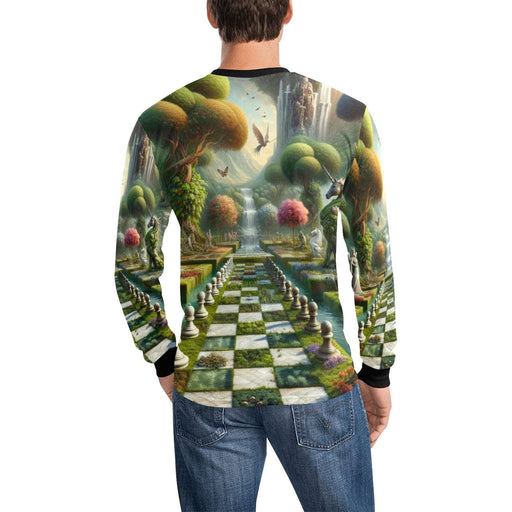 The sophistication of the Garden of Chess Fan Club Men's Long Sleeve T-shirt (ModelT51)