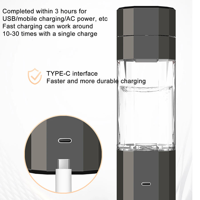 Taza de agua inteligente H60 6000PPB, rica en hidrógeno, electrólisis de agua portátil, taza de hidrógeno, taza a prueba de fugas, taza para beber saludable