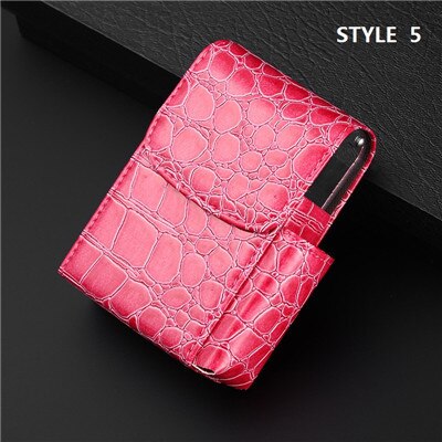 Convenient leather cigarette case wallet aluminium cigarette case