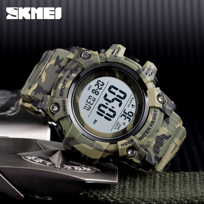 SKMEI  1552 Fashion Men Sport Watch Luxury Watches Stopwatch Countdown Digital Watch 50Bar Waterproof Military Watch Clock For Mens