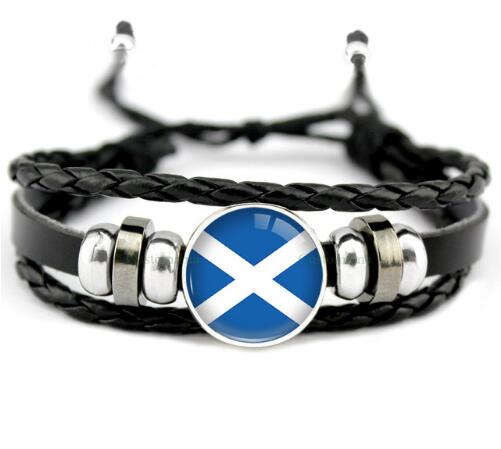 Country Flags Leather Bracelets