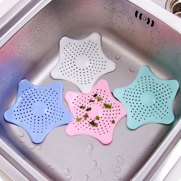 Kitchen Gadgets Accessories Star Outfall Drain Cover Basin Sink Strainer Filter Shower Hair Catcher Stopper Plug