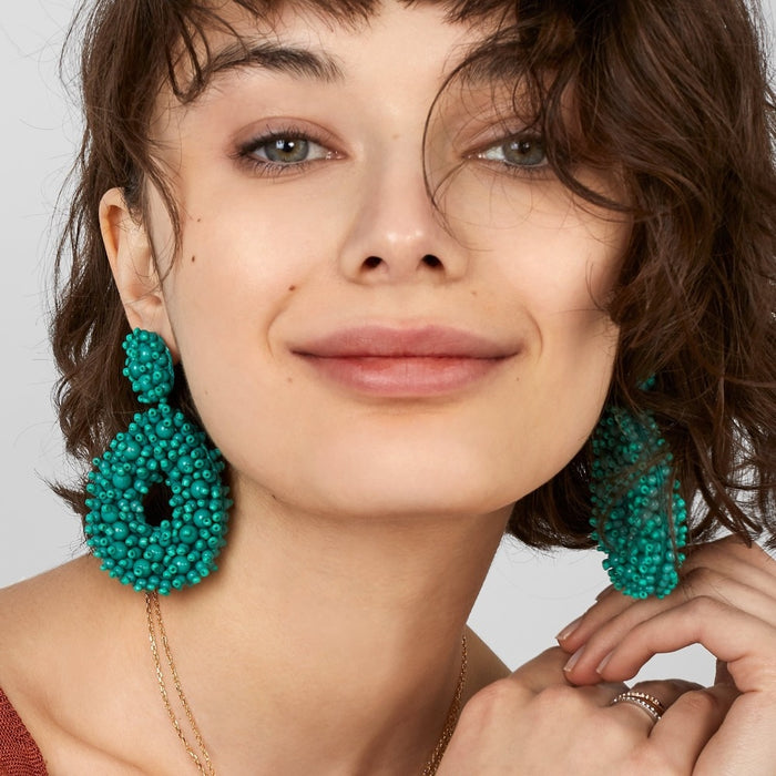 Boho Ethnic Large Tassel Fringe Earrings 2019 Handmade Big Beads Statement Earrings Party Dangle Drop Earrings Gift