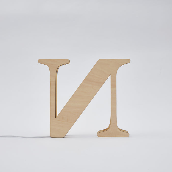 Lámpara de letras de madera personalizada, nombre personalizado, luces nocturnas del alfabeto, 19CM