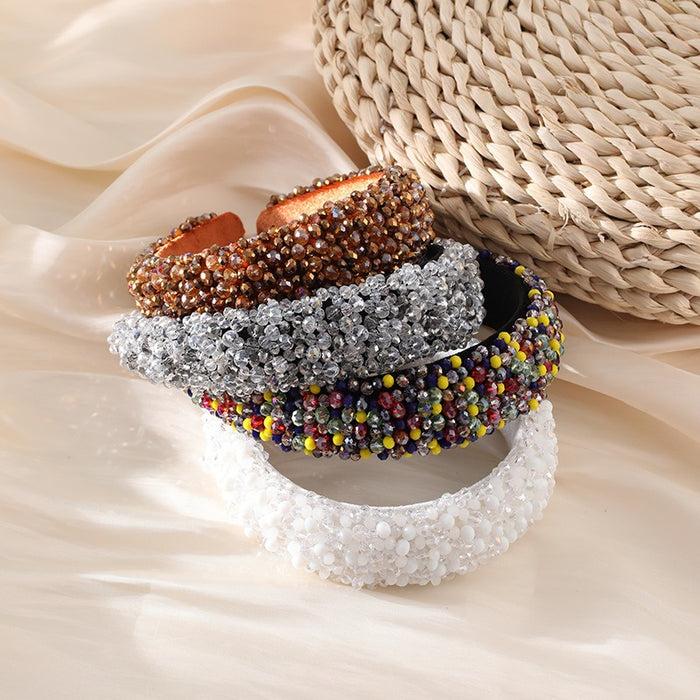 Fashionable Baroque handmade beaded crystal headbands