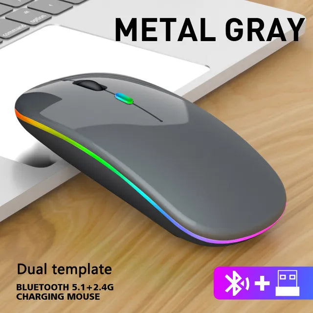 eThings Wireless Mouse For Laptop PC Bluetooth RGB Rechargeable Mouses Wireless Computer Silent Mice LED Backlit Ergonomic Gaming Mouse - eZthings USA WE SORT ALL THE CRAZIEST GADGETS, GIZMOS, TOYS & TECHNOLOGY, SO YOU DON'T HAVE TO.