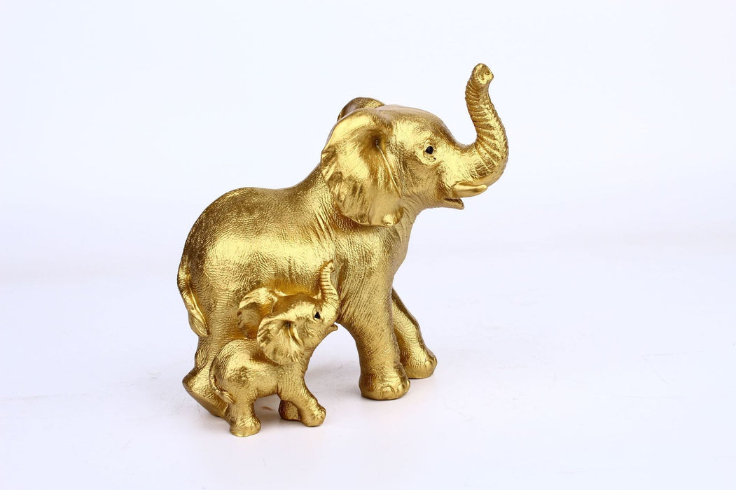 Mother and Child Elephant Resin Crafts, Living Room, Desk, Office, Home Decoration and Decorative Decoration, Creative Gifts