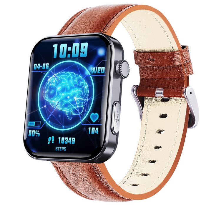 Reloj inteligente F300, monitorización de electrocardiograma ECG, alarma de caída SOS, reloj de glucosa en sangre y presión arterial, informe HRV