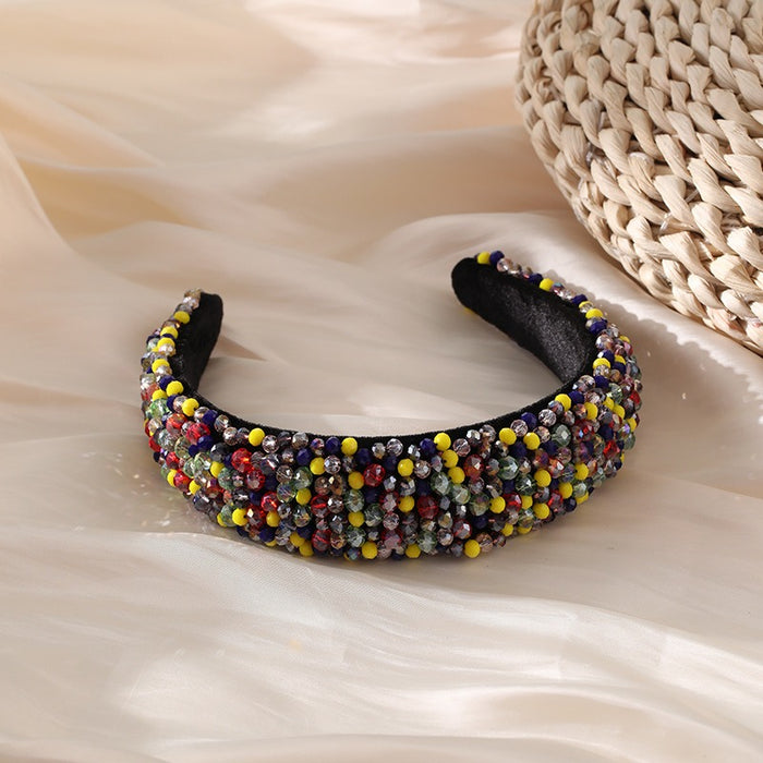 Fashionable Baroque handmade beaded crystal headbands