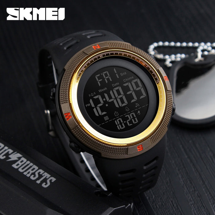 Relojes SKMEI impermeables para hombre, nueva moda, reloj Digital LED informal para deportes al aire libre, relojes de pulsera multifunción para hombres para estudiantes 