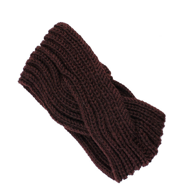 1pc Girl Cross twist warm wool hair band For women Hair accessories Fashion Handmade Crochet Knitted headband Winter Headwrap