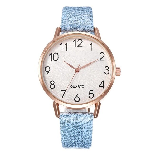 Relojes de mujer con esfera de números simples, reloj de cuarzo con correa de cuero para mujer, nuevo reloj de pulsera femenino a la moda, reloj de pulsera para mujer Zegarek Damski A30