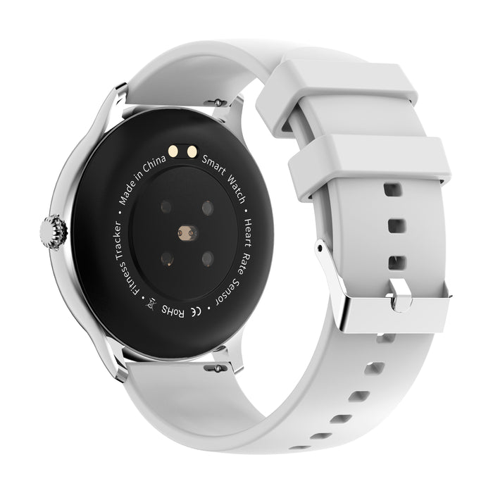 Nuevo Z12 LED HD pantalla redonda pulsera deportiva monitorización de la salud del ritmo cardíaco Bluetooth música teléfono inteligente reloj 