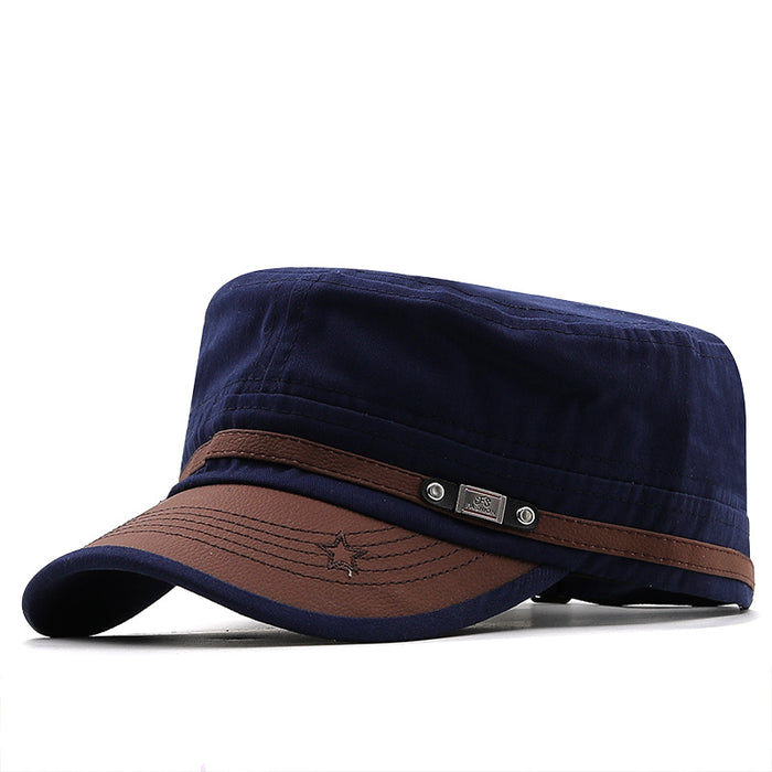 Gorra plana para fanáticos militares, gorra de béisbol de camuflaje para hombres, gorra de cuero con visera, gorra militar con ala curva, sombrero informal para el sol para montañismo 