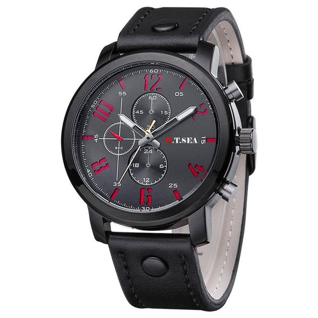 OTSEA Relojes de moda para hombre, reloj deportivo militar informal, reloj de pulsera analógico de cuarzo 