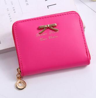 New Fashion Design Women Coin Case Cute Hot Wallet Bifold Short Mini Zipper Around Purse PU Leather Good Quality Coin Pouch