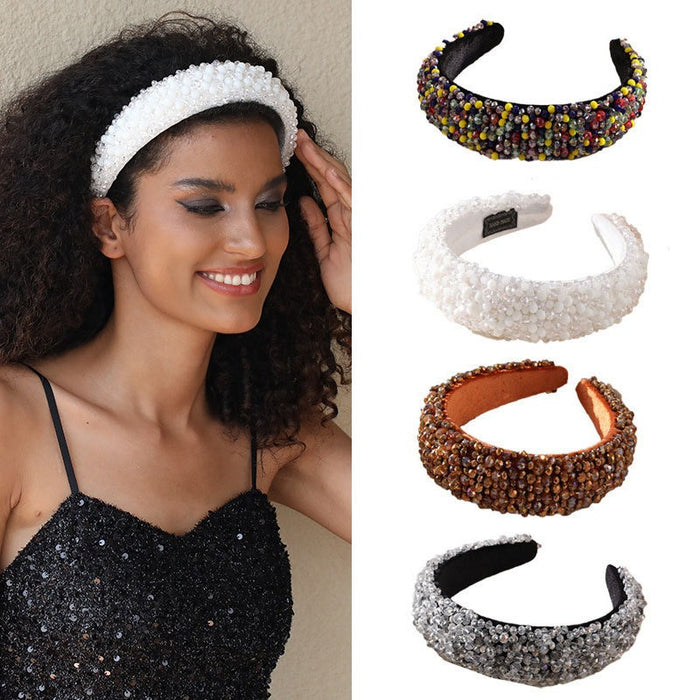 Fashionable Baroque handmade beaded crystal headbands