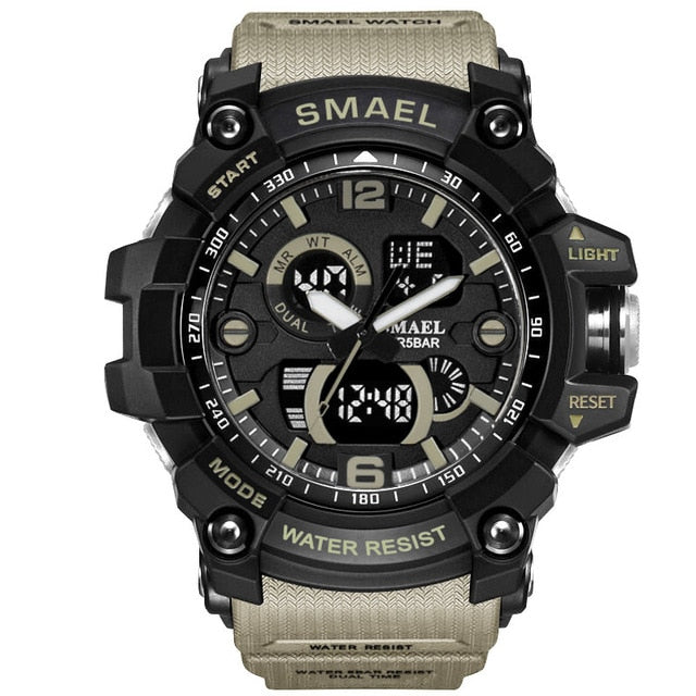 Reloj Digital SMAEL 1617B para hombre, relojes deportivos de cuarzo súper geniales para hombre, reloj de pulsera militar LED de marca de lujo para hombre xfcs