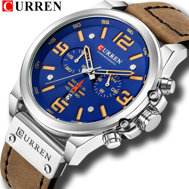 Relojes CURREN para hombre, reloj de pulsera deportivo resistente al agua de marca de lujo superior