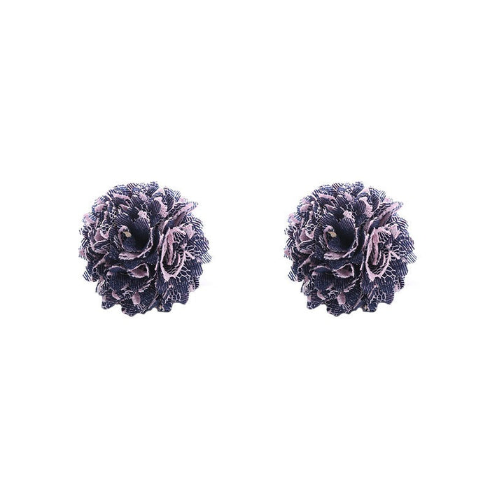 Fashion Handmade Fabric Rose Earrings