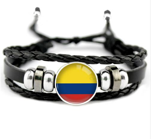 Country Flags Leather Bracelets