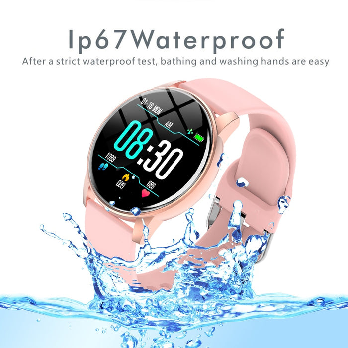 eThings Women Smart Watch Real-time Weather Forecast Activity Tracker Heart Rate Monitor Sports Ladies Smart Watch Men For Android IOS