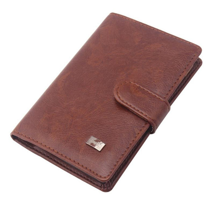 Funda de cuero PU para pasaporte para hombre, Cartera de viaje, funda para tarjetero, cartera para documentos con licencia de conducir rusa, BIH009 PM20