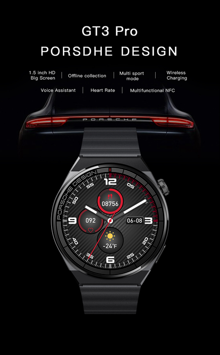 Reloj inteligente GS GT3 Pro, frecuencia cardíaca, presión arterial, monitoreo de oxígeno en sangre, pulsera deportiva Bluetooth 