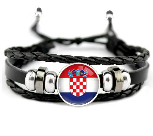 Country Flags Leather Bracelets