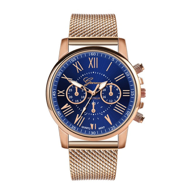 Relojes de mujer de lujo elegantes de cuarzo deportivos militares de acero inoxidable con esfera de cuero reloj de pulsera montre femme marca de lujo 2019 