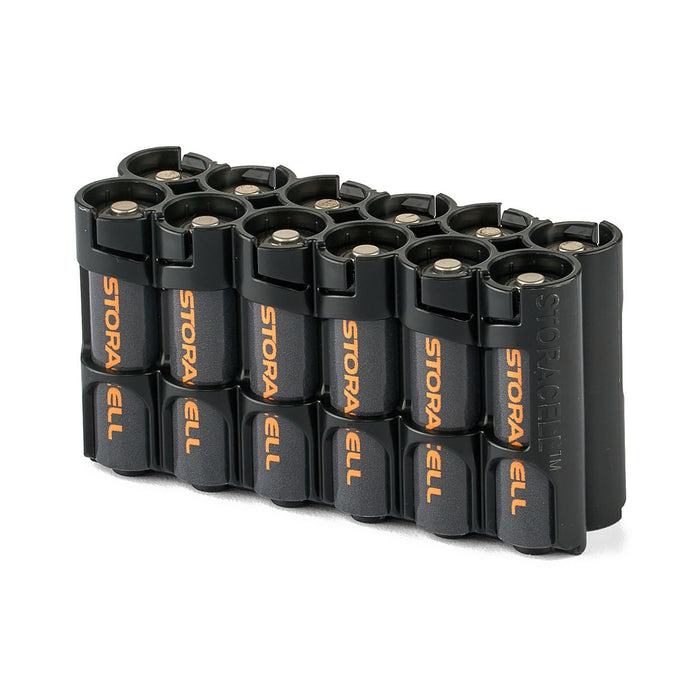 12 AA Pack Battery Caddy (Tuxedo Black)