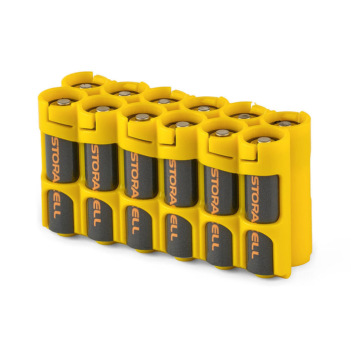12 AA Pack Battery Caddy (Yellow)