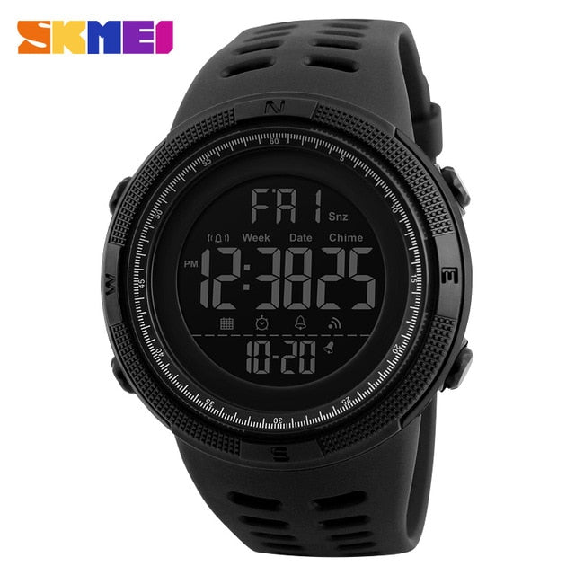 Mens Sports Watches Dive 50m Digital LED Military Watch Men Fashion Casual Electronics Wristwatches