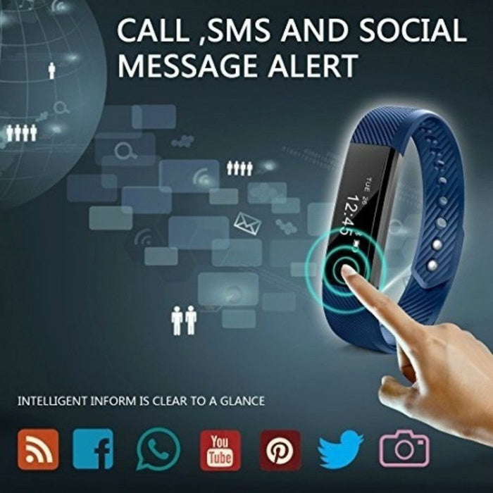 EThings ID115 pulsera inteligente rastreador de Fitness pulsera inteligente podómetro Compatible Smartband impermeable Monitor de sueño reloj de pulsera