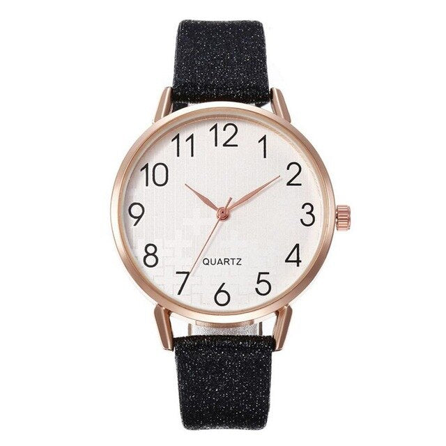 Relojes de mujer con esfera de números simples, reloj de cuarzo con correa de cuero para mujer, nuevo reloj de pulsera femenino a la moda, reloj de pulsera para mujer Zegarek Damski A30