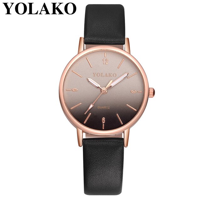 Reloj de cuarzo de cuero de marca para mujer, reloj de pulsera a la moda para mujer, reloj femenino masculino W50 