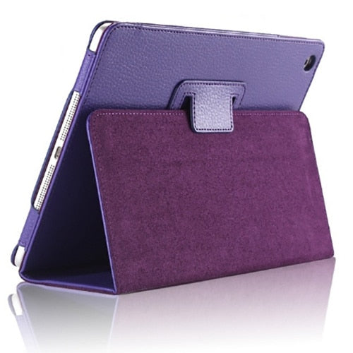 For Apple ipad 2 3 4 Case Auto Flip Litchi PU Leather Cover For New ipad 2 ipad 4 Smart Stand Holder Folio Case