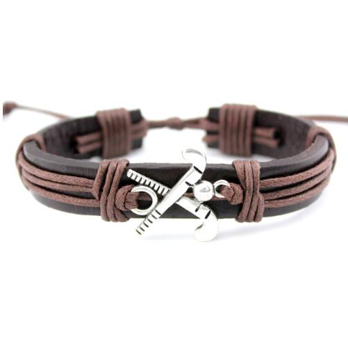 Basketball Football Soccer Softball Volleyball Leather Bracelets