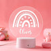 Custom Name Rainbow Baby Night Light Personalized Acrylic Nursery Decor Lamp
