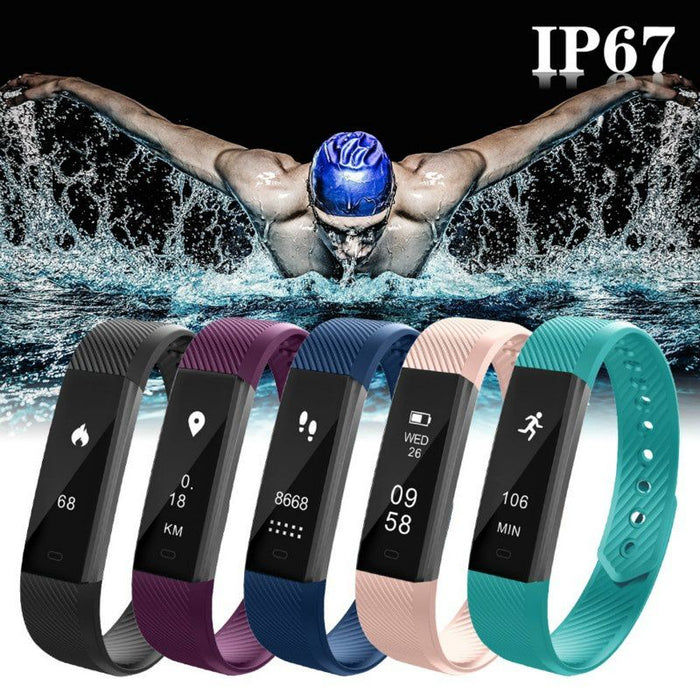 EThings ID115 pulsera inteligente rastreador de Fitness pulsera inteligente podómetro Compatible Smartband impermeable Monitor de sueño reloj de pulsera