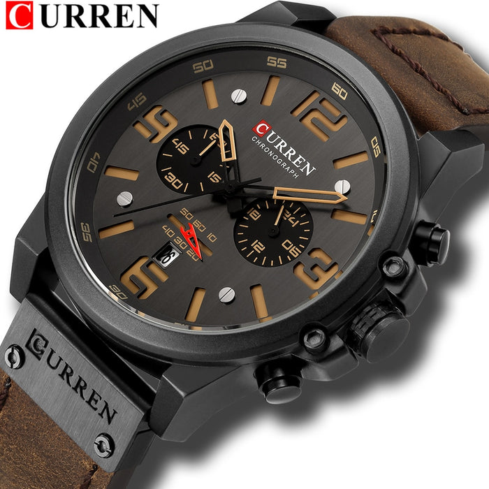 Relojes CURREN para hombre, reloj de pulsera deportivo resistente al agua de marca de lujo superior